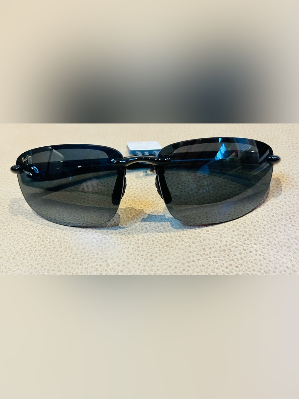 Maui Jim Black Rimless Polarized Sunglasses
